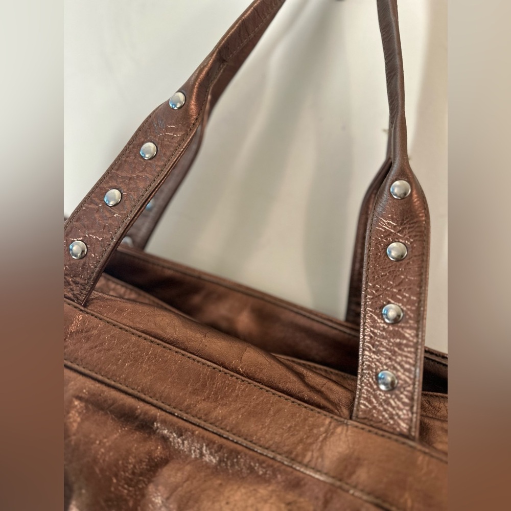 Botkier Bronze Metallic “Trigger” Leather Shoulde… - image 7